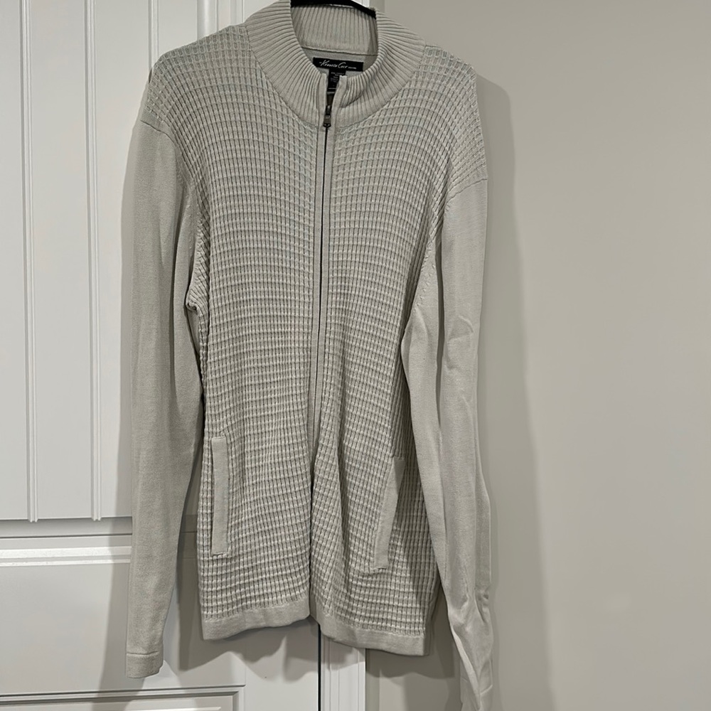 Kenneth Cole zip up long sleeve sweater